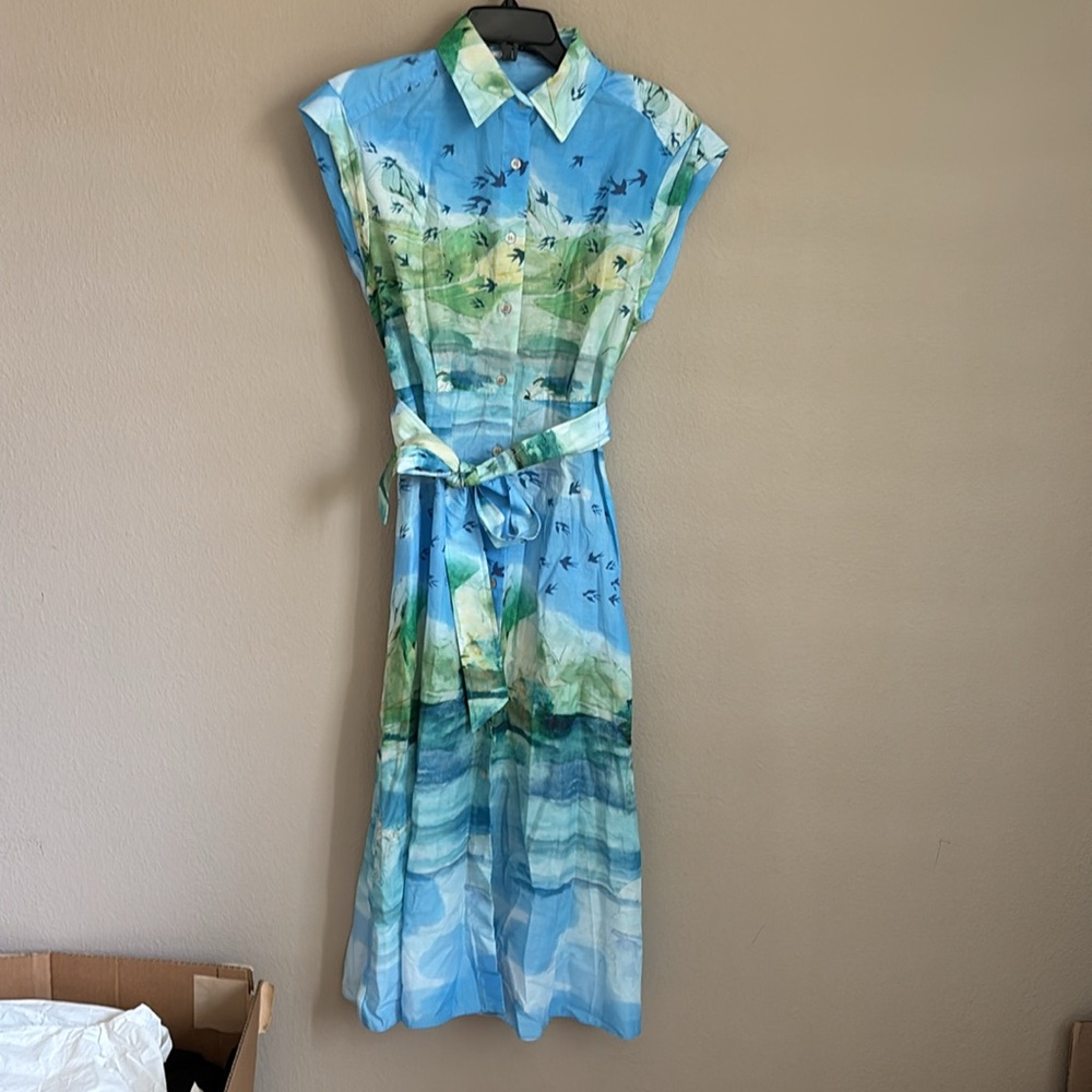 Zara printed shirt dress ZW collection 2183/014 - Picture 7 of 11